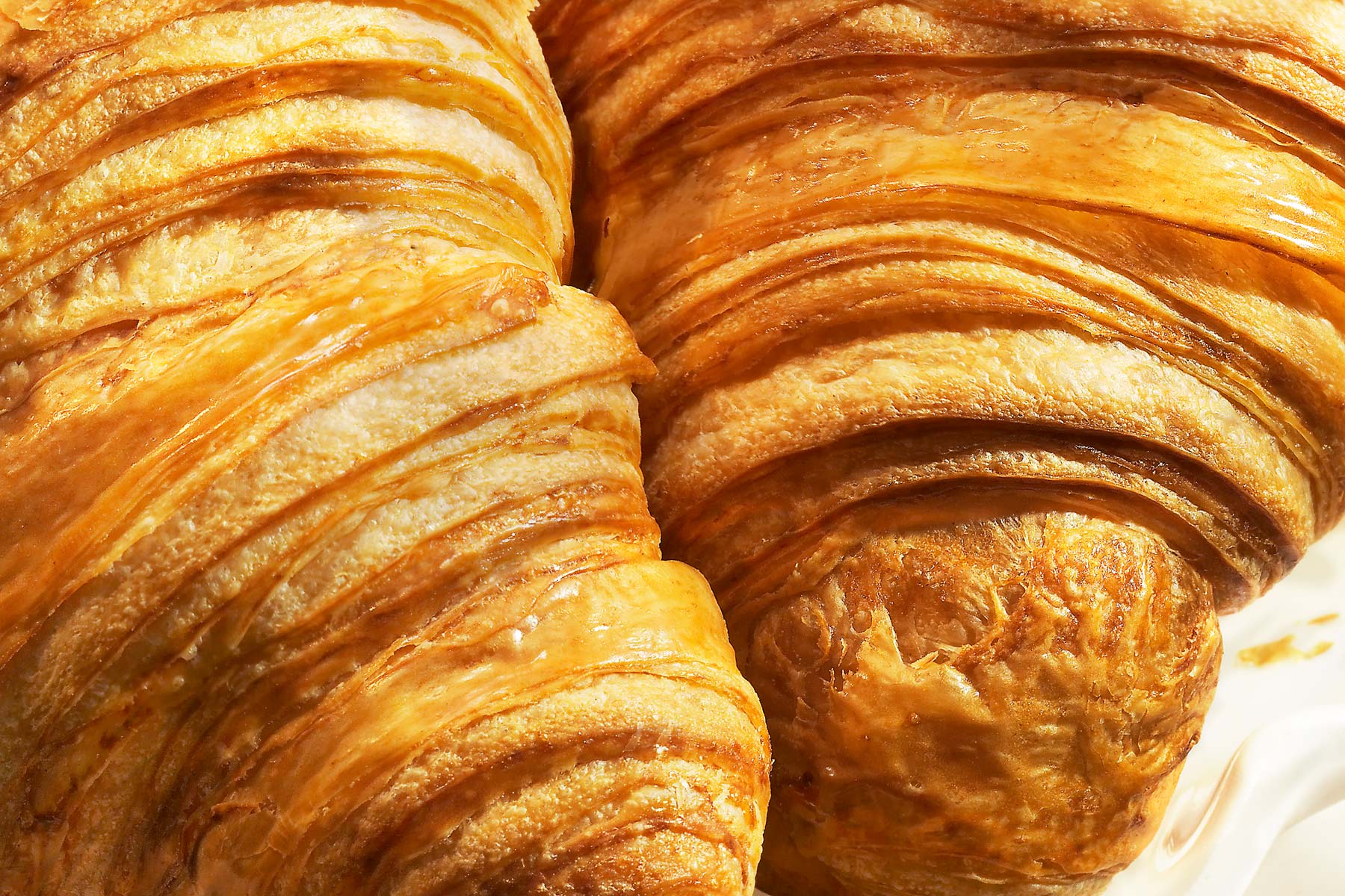 Croissant textural closeup shot