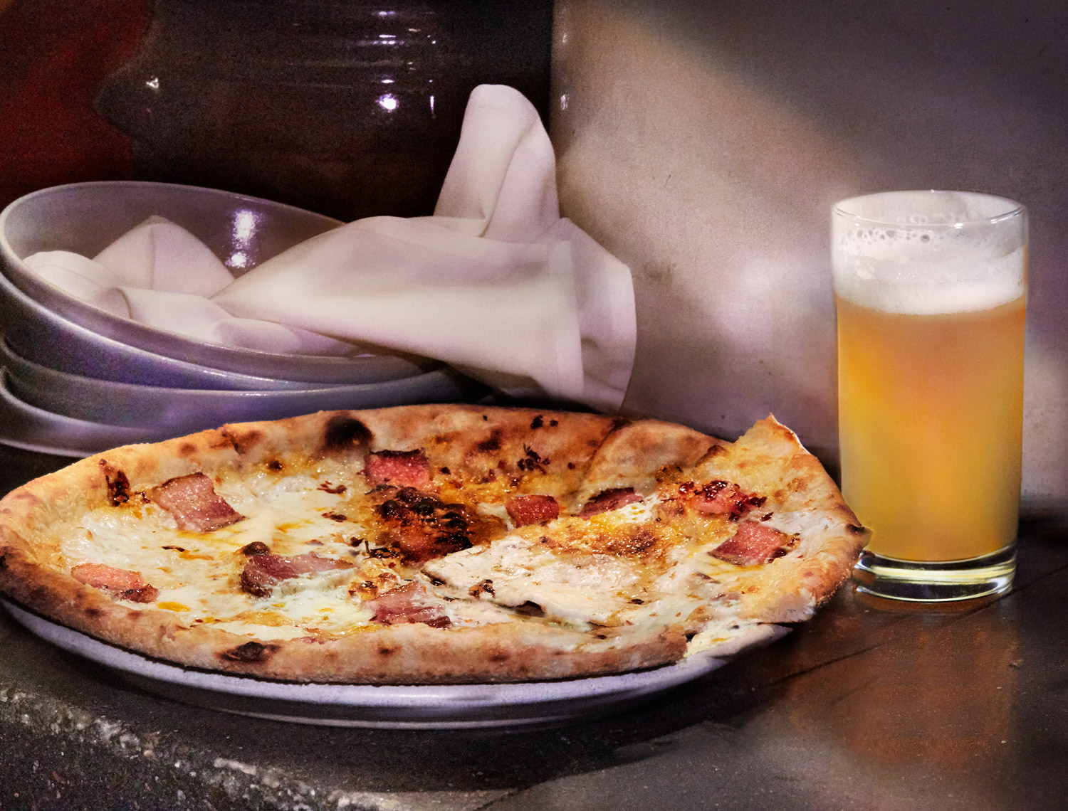 Pizza and Beer at City House Restaurant Nashville Tennessee
